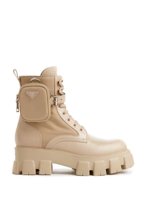 prada women's lug-sole combat boots|Designer Prada Monolith Boots for Women .